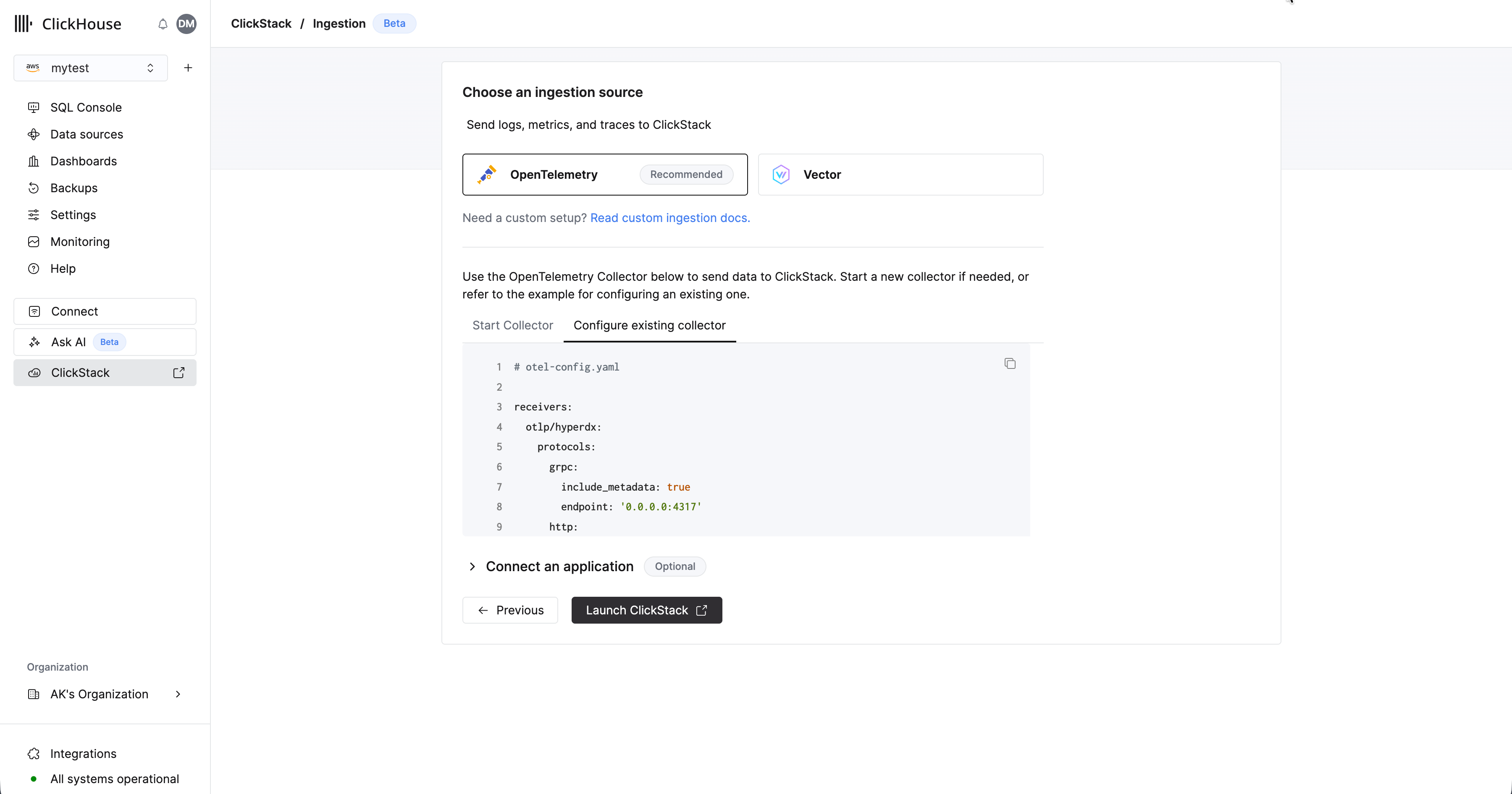 Расширенный источник данных для OTel collector